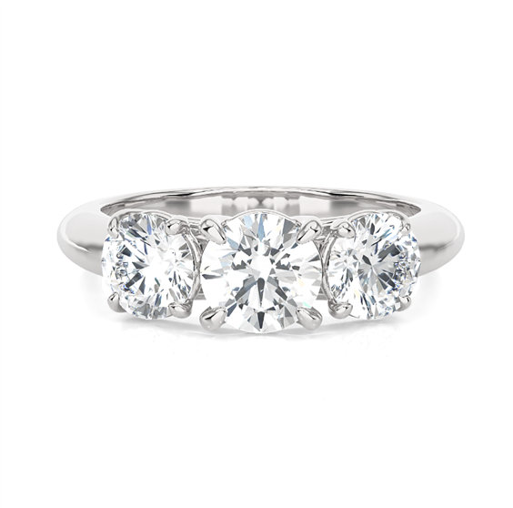 Ring Ama Woman in White Gold Diamante Lab Grown 1.77 Ct AMA-AN-1031-16 - AMA-AN-1031-16